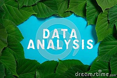 Text caption presenting Data Analysis. Business overview Translate numbers to Analytical Conclusion Forecasting Stock Photo