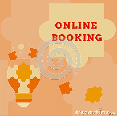 Text caption presenting Online Booking. Word for Reservation through internet Hotel accommodation Plane ticket Abstract Stock Photo