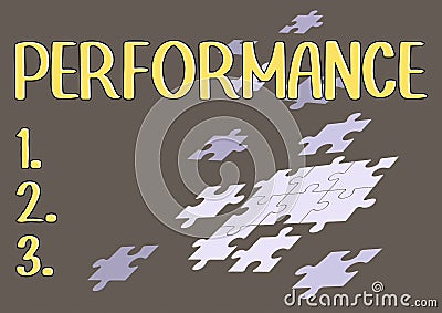 Conceptual caption Performance. Internet Concept buying commodities which are used in the future to create wealth Stock Photo