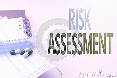 Text caption presenting Risk Assessment. Word Written on estimation of the levels of risks involved in a situation Stock Photo