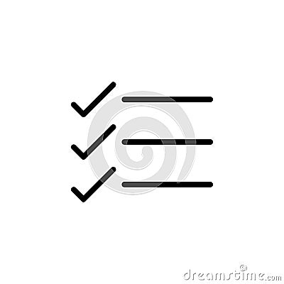 Text, check mark icon. Can be used for web, logo, mobile app, UI, UX Vector Illustration