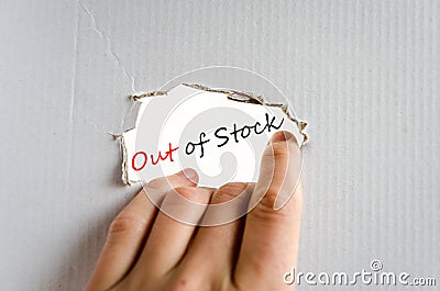 Text concept Out of stock Stock Photo