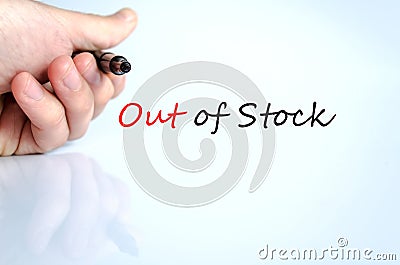 Text concept Out of stock Stock Photo