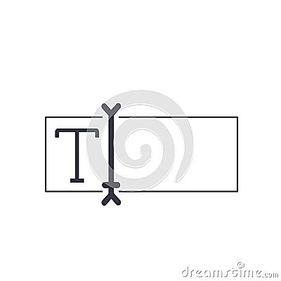 Text cursor pointer, text navigator icon. Stock Vector illustration isolated on white background Cartoon Illustration