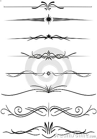 Text Dividers rulers Vector Illustration