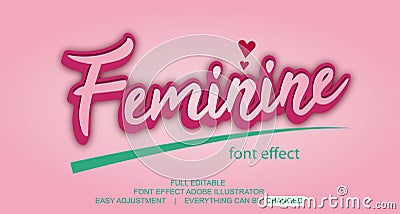 Text effect design, editable text, vector template, easy customize Vector Illustration