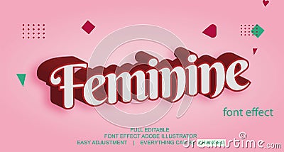 Text effect design, editable text, vector template, easy customize Vector Illustration