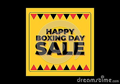 Text effect design, happy boxing sale Vector Illustration