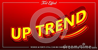 Up trend text effect style Vector Illustration