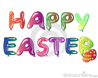 Text Featuring Easter Greetings Vector Illustration