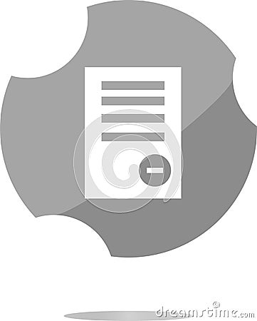 Text file sign icon. Delete File document symbol Stock Photo