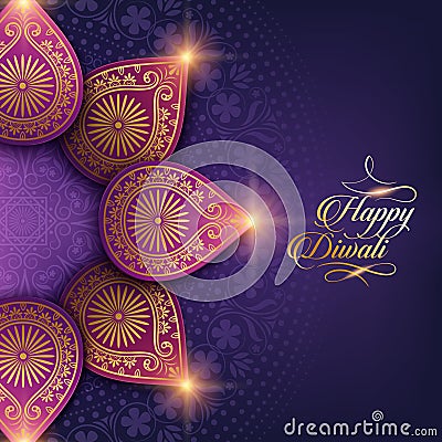 Text happy diwali Stock Photo