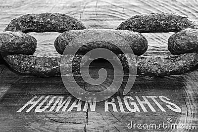 Text Human Rights Stock Photo