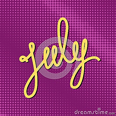 Text July on Purple Pop Art Background Vector Illustration