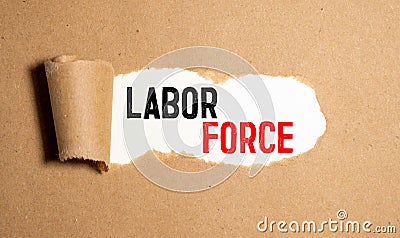 text Labor Force Stock Photo