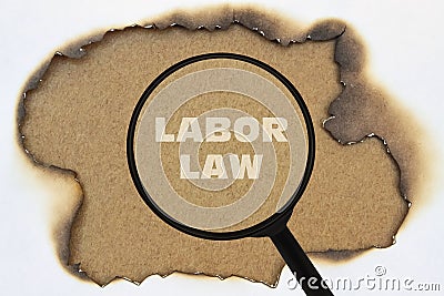 Text Labor Law Stock Photo