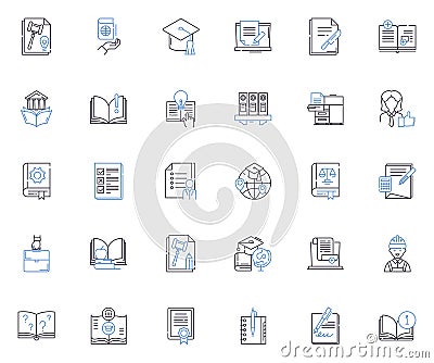 Text line icons collection. Font, Typography, Message, Communication, Words, Lettering, Script vector and linear Vector Illustration