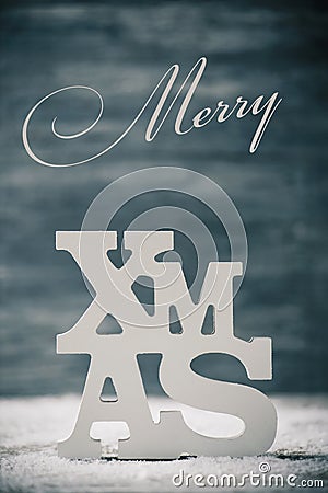 Text merry xmas Stock Photo