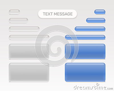 Text message set Vector Illustration