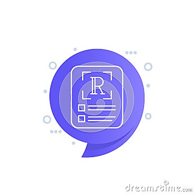 text scan line icon for web Vector Illustration