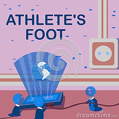 Text showing inspiration Athlete S Is Foot. Business idea a fungus infection of the foot marked by blisters Global Ideas Stock Photo