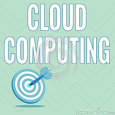 Text showing inspiration Cloud Computing. Internet Concept use a network of remote servers hosted on the Internet Stock Photo