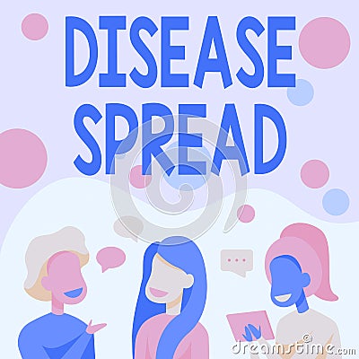 Text showing inspiration Disease Spread. Word Written on Direct transfer of a viral agent through a persontoperson Stock Photo