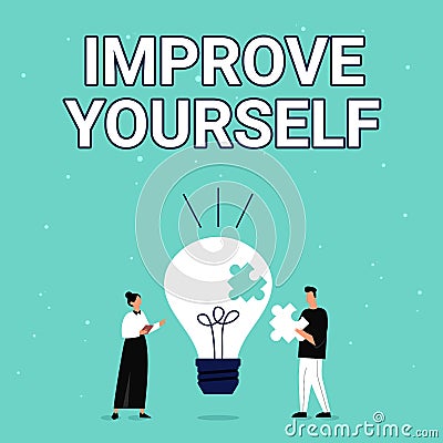 Text showing inspiration Improve Yourself. Internet Concept to make your skills looks becoming a better person Stock Photo