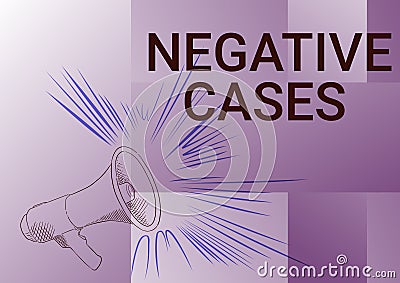 Writing displaying text Negative Cases. Business showcase circumstances or conditions that are confurmed to be false Stock Photo