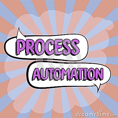Handwriting text Process Automation. Business showcase the use of technology to automate business actions Stock Photo