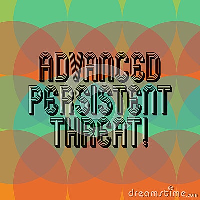 Text sign showing Advanced Persistent Threat. Conceptual photo unauthorized user gains access to a system Circles Overlay Creating Stock Photo