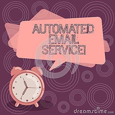 Text sign showing Automated Email Service. Conceptual photo automatic decision making based on big data Blank Stock Photo