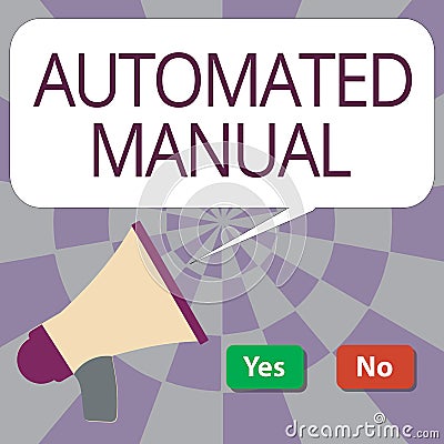 Text sign showing Automated Manual. Conceptual photo as trigger shift and it can switch between moods easily Stock Photo