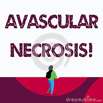 Text sign showing Avascular Necrosis. Conceptual photo death of bone tissue due to a lack of blood supply. Stock Photo