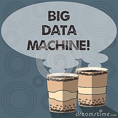 Text sign showing Big Data Machine. Conceptual photo describes any voluminous structured and unstructured infos Two To Stock Photo