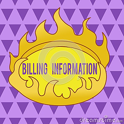 Text sign showing Billing Information. Conceptual photo address connected to a specific form of payment Asymmetrical Stock Photo
