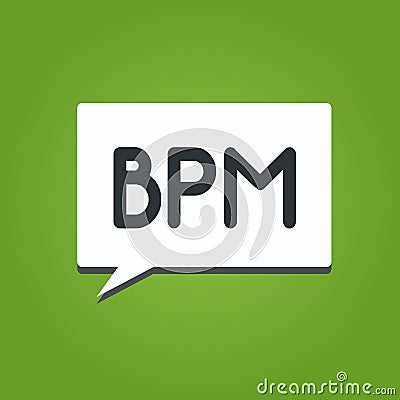 Text sign showing Bpm. Conceptual photo Discipline of improving a business process Executing improvements Stock Photo