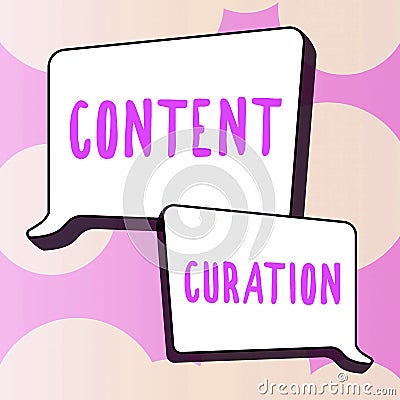 Text sign showing Content Curation. Word for establish a fluid workflow around the creation of content Frame With Leaves Stock Photo