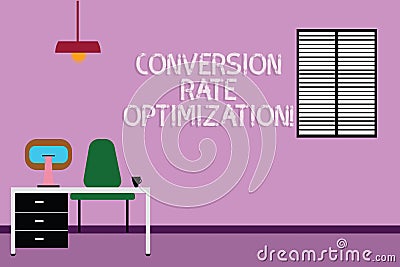 Text sign showing Conversion Rate Optimization. Conceptual photo increasing the percentage of website visitors Work Stock Photo