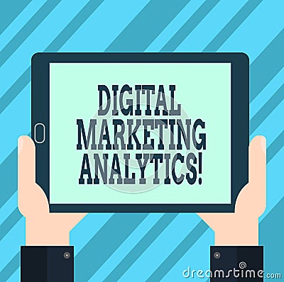 Text sign showing Digital Marketing Analytics. Conceptual photo measure business metrics like traffic and leads Hu Stock Photo