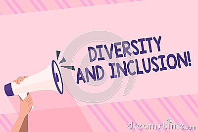 Text sign showing Diversity And Inclusion. Conceptual photo range huanalysis difference includes race ethnicity gender Stock Photo