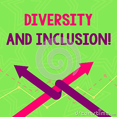 Text sign showing Diversity And Inclusion. Conceptual photo range huanalysis difference includes race ethnicity gender Stock Photo