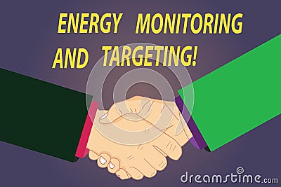 Text sign showing Energy Monitoring And Targeting. Conceptual photo Technology display monitor analysisagement Hu Stock Photo