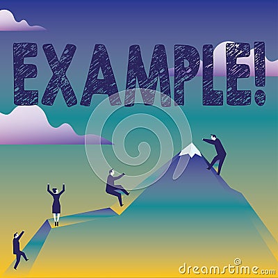 Text sign showing Example. Conceptual photo Illustration Sample Model to follow Guide Explanation For instance Business Stock Photo