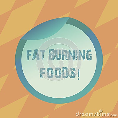 Text sign showing Fat Burning Foods. Conceptual photo Certain types of food burn calories as you chew them Bottle Stock Photo