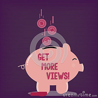 Text sign showing Get More Views. Conceptual photo Increase web traffic optimise blog strategy analyse digitally Color Stock Photo