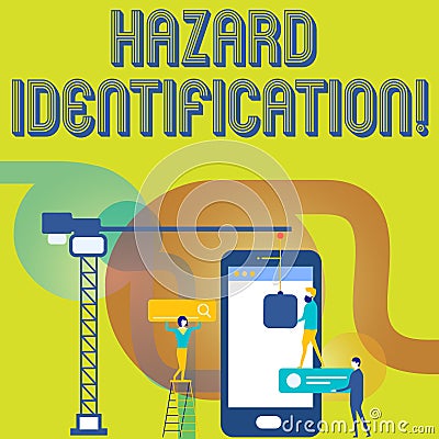 Text sign showing Hazard Identification. Conceptual photo process used to identify hazards in the workplace Staff Stock Photo