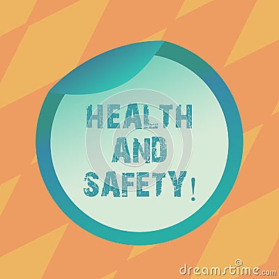Text sign showing Health And Safety. Conceptual photo regulation and procedures intended prevent accident injury Bottle Stock Photo