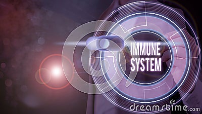 Text sign showing Immune System. Conceptual photo host defense system comprising many biological structures Stock Photo