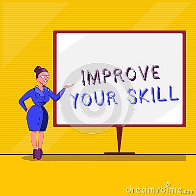 Text sign showing Improve Your Skill. Conceptual photo Unlock Potentials from Very Good to Excellent to Mastery Stock Photo